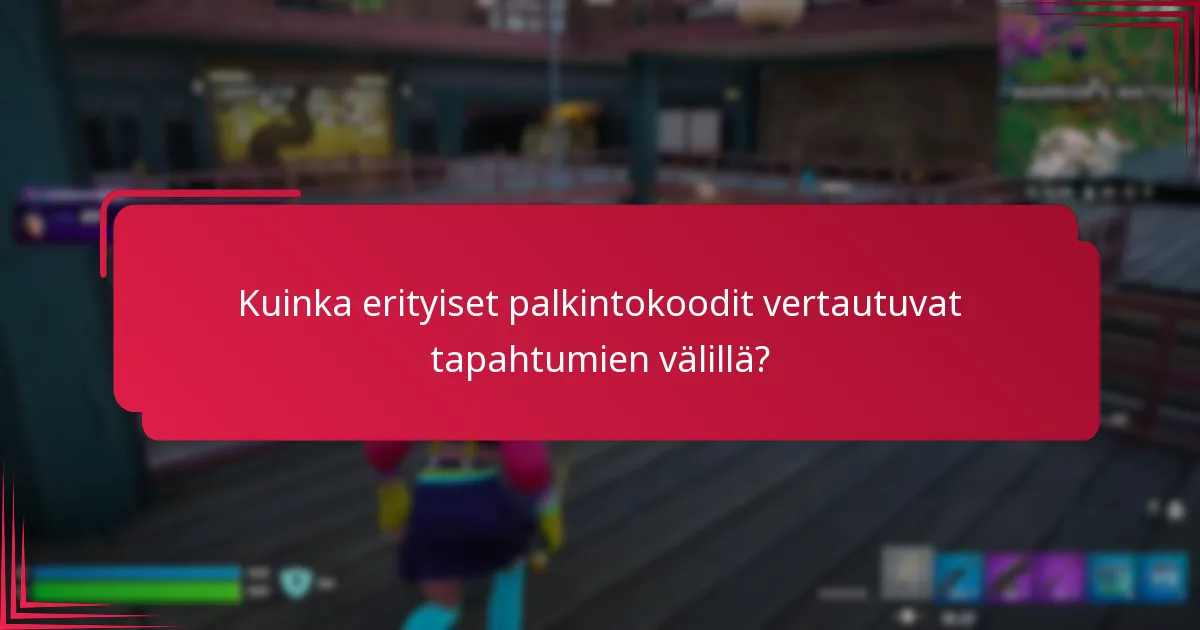 Mitkä kampanjatapahtumat tarjoavat erityisiä palkintokoodit?