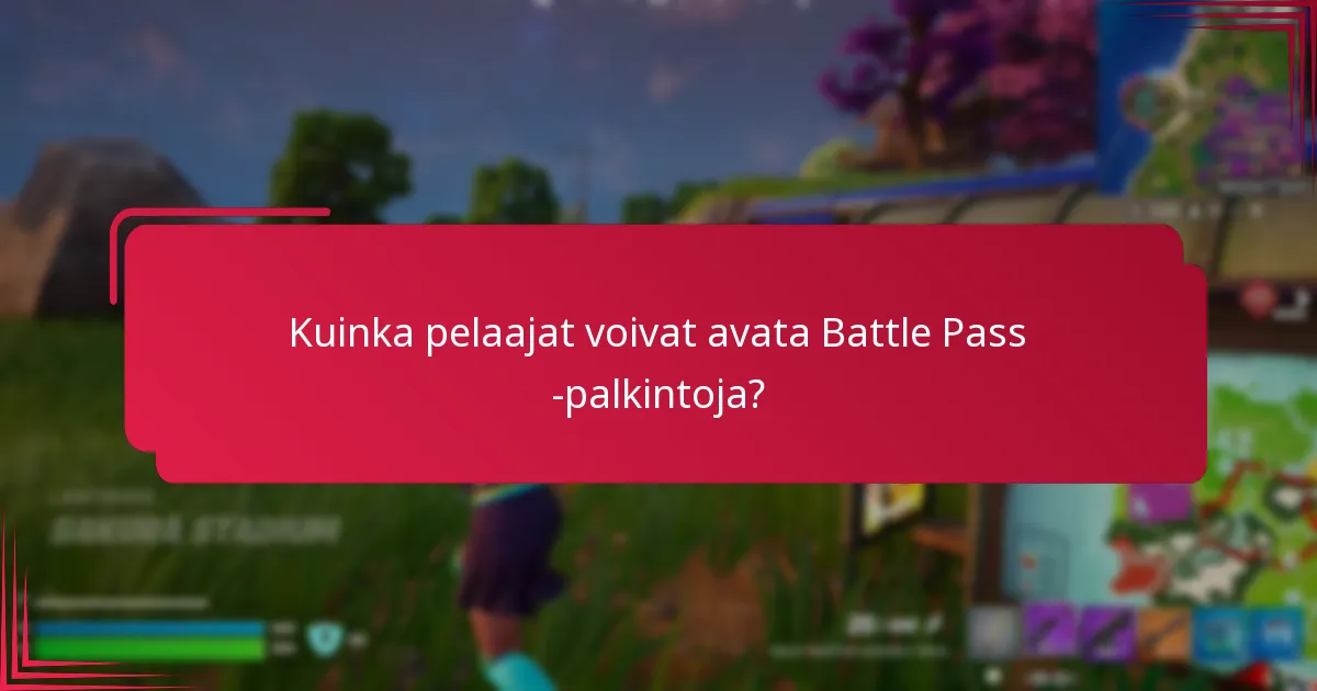 Mitkä eksklusiiviset esineet ovat saatavilla Battle Passissa?