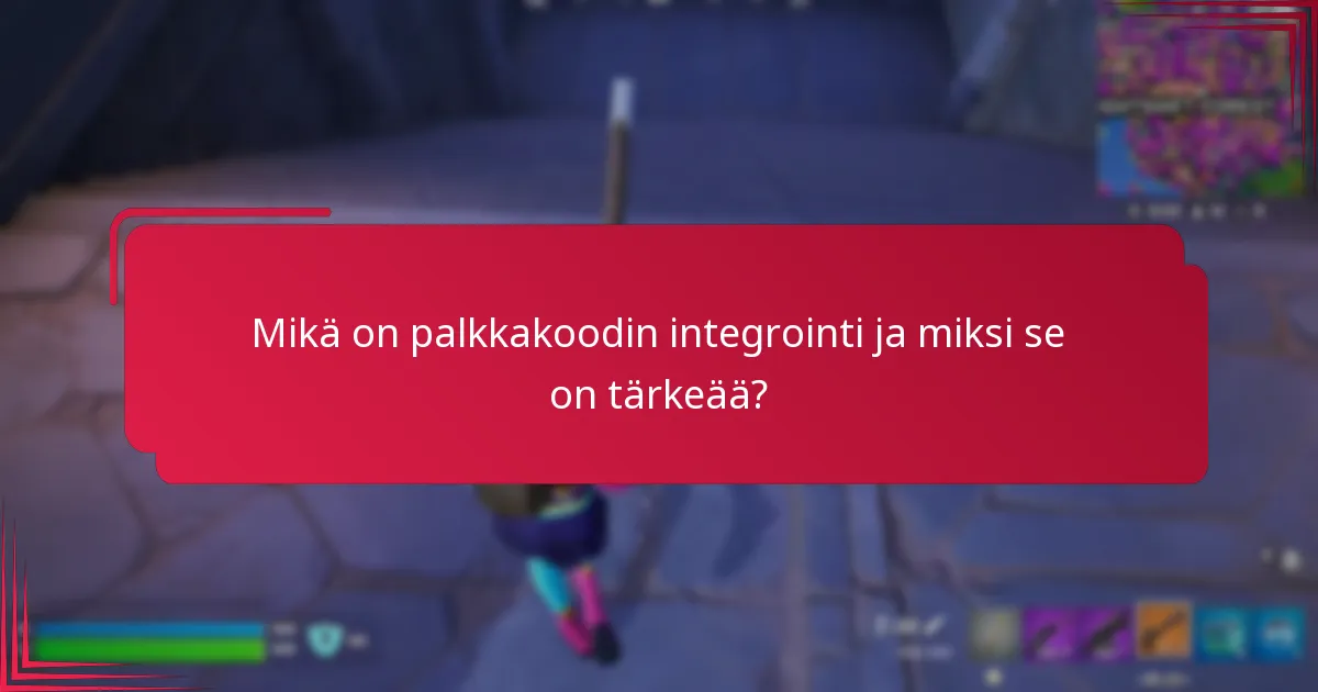 Kuinka asetat palkkakoodin integraation?